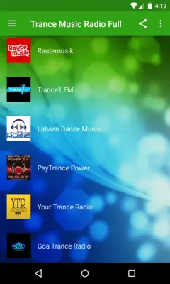 Trance Music Radio Full Free android App screenshot 2